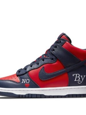 Nike x Supreme SB Dunk High ‘By Any Means – Red Navy’